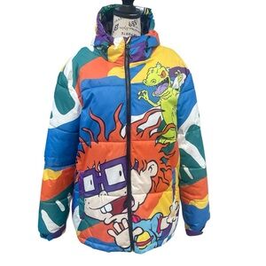 Colorful Cartoon Print Men's Jacket